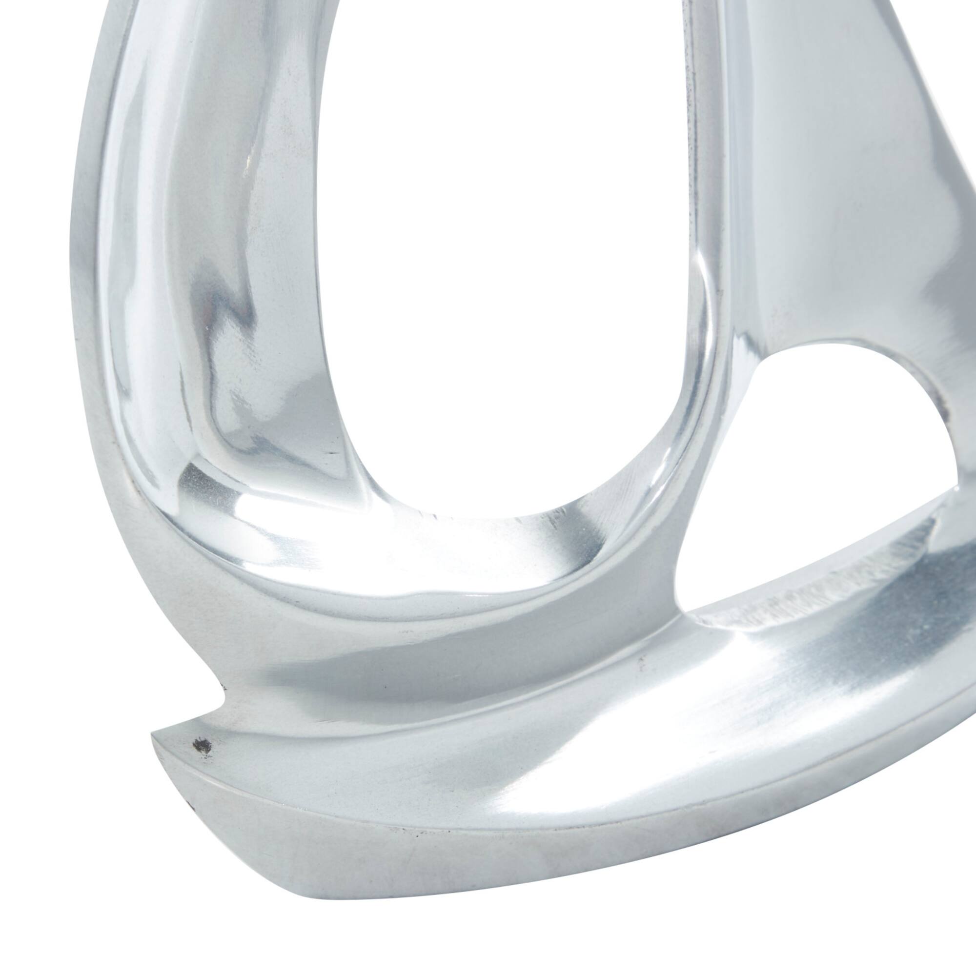 Set of 3 Silver Aluminum Coastal Sail Boat Sculpture, 12", 8", 7"